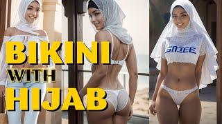 bikini with hijab /ki bilder erstellen  / ai art