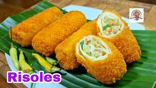 Risoles isi Ayam, Wortel, Kentang. lni sih Resep Risoles ala Toko Kue Mihil.