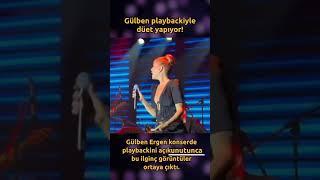 Gülben Ergen, konserde şarkıyı söylemeyi unutunca playback'iyle düet yapmaya başladı 
