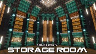 Building a UNDERGROUND STORAGE ROOM In Minecraft  - TUTORIAL