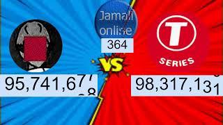 Jamali online Live Stream- pewdiepie vs T series live subscriber count