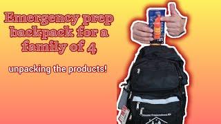 doomsday prep backpack for a family of 4