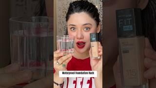 Waterproof Foundation Hack 🫣 #youtubeshorts #FoundationHack #ViralMakeupHack