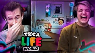 ЗАКВИЕЛЬ и Пятёрка  Смотрят СЕРИАЛ СТРАННАЯ ЛЮБОВЬ TOCA BOCA ТИК ТОК | Нарезка стрима ФУГАTV