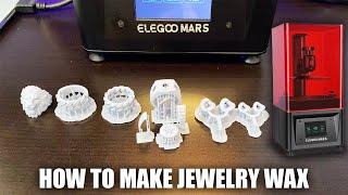 How To Make Jewelry Wax With A $200 Resin 3D Printer (Mars Elegoo)