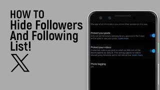 How To Hide Followers And Following List On Twitter X 2024 [easy]