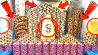 (MUST SEE) 300 QUARTER CHALLENGE, $30,000,000.00 BUY IN, HIGH LIMIT COIN PUSHER MEGA MONEY JACKPOT!