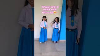 DISTA SERAGAMNYA WARNA BIRU PUTIH TEMEN TEMEN WARNA APA? #lucu #trending #viralvideo