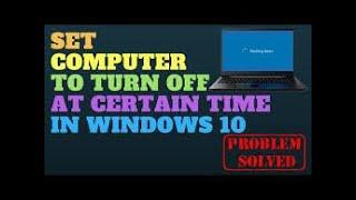 How to schedule the time that your pc will shotdown