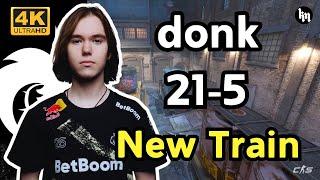 donk (21-5) Play New Train on Valve Matchmaking (train) | Nov 14, 2024 #cs2 #pov