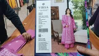 Virsa By Gull Jee luxry Embroided Lawn With JAQUARD Organza Duppata 2022 Eid Collection