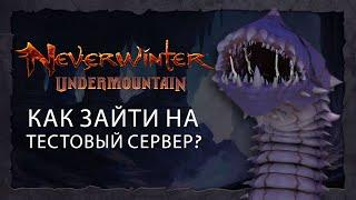 Neverwinter: «Подгорье» - Как зайти на тестовый сервер?