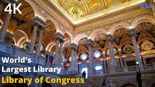 World's Largest Library, The Library of Congress Tour 4K - Videos and Photos