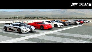 Top 24 World's Fastest Hypercars Drag Race - Forza Motorsport 7