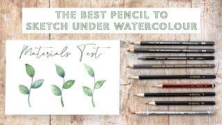 The BEST Pencil to Sketch Under Watercolour - Materials Test