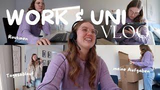 WORK & UNI VLOG | mein neuer Arbeits- und Unialltag, Routinen, lernen, Aufgaben &&&