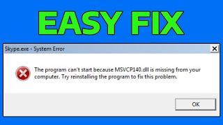 How To Fix msvcp140.dll Missing Error in Windows 11 / 10