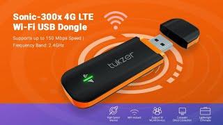 Tukzer 4G LTE Wireless USB Dongle Stick with All SIM Network Support | Data Card 150Mbps Data Speed