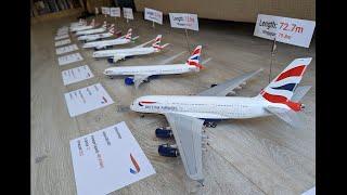 The current fleet of British Airways using my models