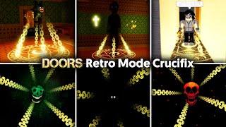 Roblox Doors Retro Mode VS Backroom VS Hotel VS Rooms Entities - Using Crucifix