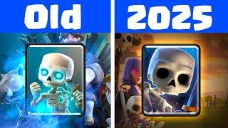 Old VS 2025 Skeletons in Clash Royale