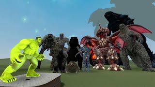 HULK VS The Stomping Kaijus in Garry's Mod