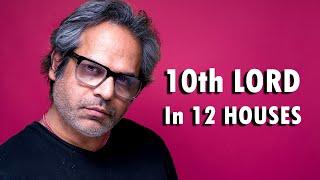 10th lord through 12 houses in Vedic Astrology (Aim of Career)