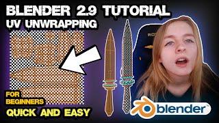Blender Beginner UV Unwrapping TUTORIAL || Easy UV Unwrapping in Blender 2.9 | Blender for beginners
