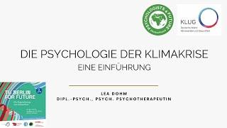 Die Psychologie der Klimakrise – eine Einführung