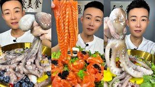  ASMR Seafood Mukbang | Eating Raw Spicy Shellfish Feast | Ultimate Fresh Seafood Platter