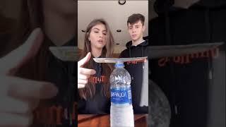 Coin & water bottle prank on boyfriend *WAIT FOR END* | Amani & Israel #Shorts