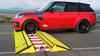 Cars vs Destructive Speed Bumps Challenge #4 in BeamNG Drive!