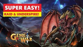 Gems of War Soulforge, Raid Boss and Underspire best fast teams!