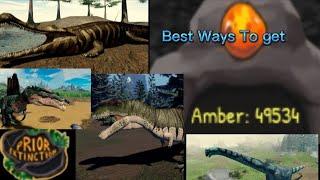 The Best Ways To Get Loads Of Amber Fast!!! |Roblox Prior Extinction retro|