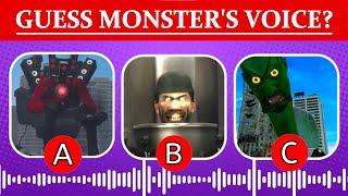 GUESS MONSTER'S VOICE #1 | NEW SEASONS SKIBIDI TOILET MEMES (ALL SEASONS 1 38 ALL EPISODES)