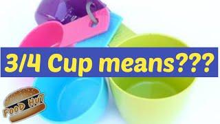 3/4 Cup Means How Much || 3/4 Measurement with Measuring Cup || Tbsp to Cup ||  by FooD HuT