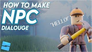 How to make NPC DIALOGUE | Roblox Studio 2022