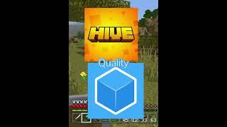 Hive VS Cubecraft (Minecraft Server Comparison) #shorts #minecraftshorts #subscribe