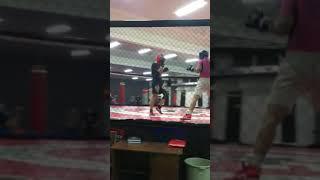 Box and MMA. Sparring. Mixfighter.