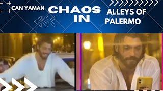 Can Yaman chaos in the alleys of Palermo