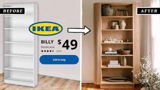 DIY Ikea Billy Bookcase Hack  Recreating My Architectural Digest Furniture Flip