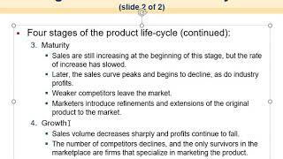 BSAD 101 Chapter 12 Products & Pricing Lecture 1