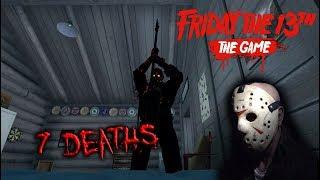 Friday the 13th the game - Gameplay 2.0 - Savini Jason - 7 Deaths