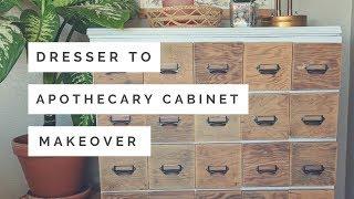 Faux Apothecary Cabinet | Dresser Makeover