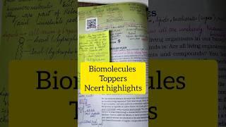 BIOMOLECULES ncert highlights !#biomolecules class 11 biology #shorts#neet#fyp#shortvideo#study