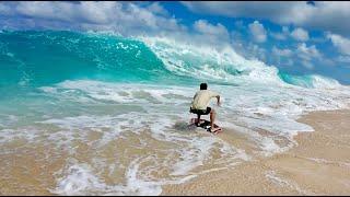 Pro Skimboarders Attempt Hawaii's Most Treacherous Shorebreak.