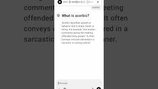 What is acerbic?