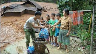 Harvesting grapefruit to sell buy food for lonely elderly people reserve before Typhoon Yagi hits