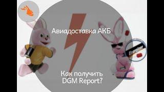 Авиаперевозки АКБ. Как получить DGM Report?