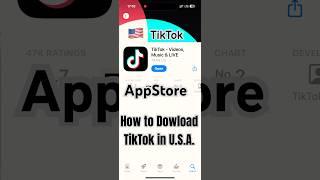 How to Download TikTok in U.S.A. on iPad or iPhone #tik_tok #usa #appstore